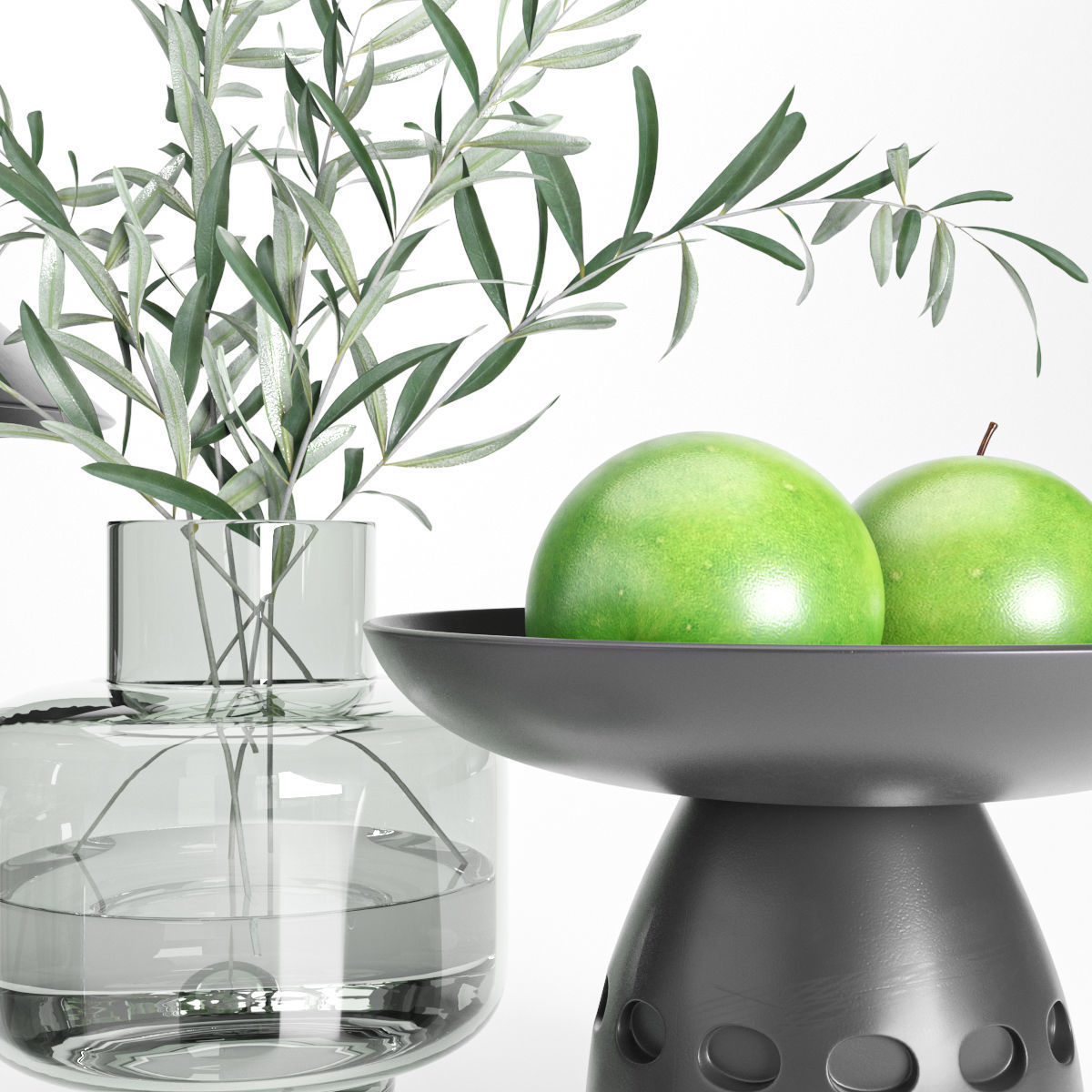 decorative set with bouquet 18 3D model_2