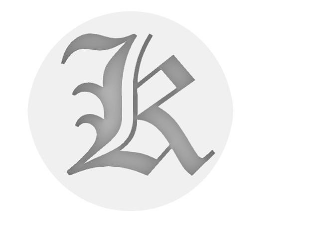 k classic alphabet ring stl verified 3D print model