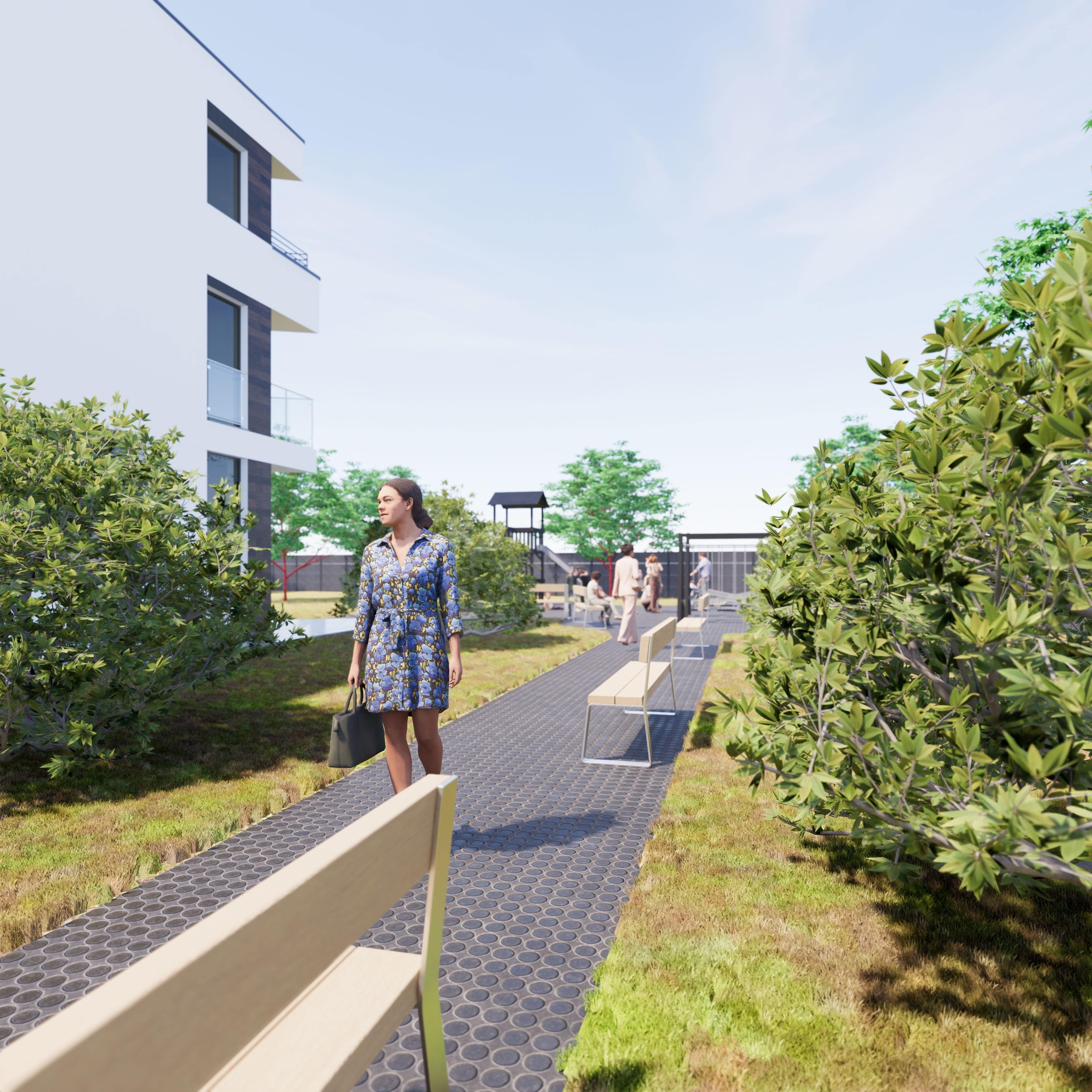 Apartment Building 2 3D model_4