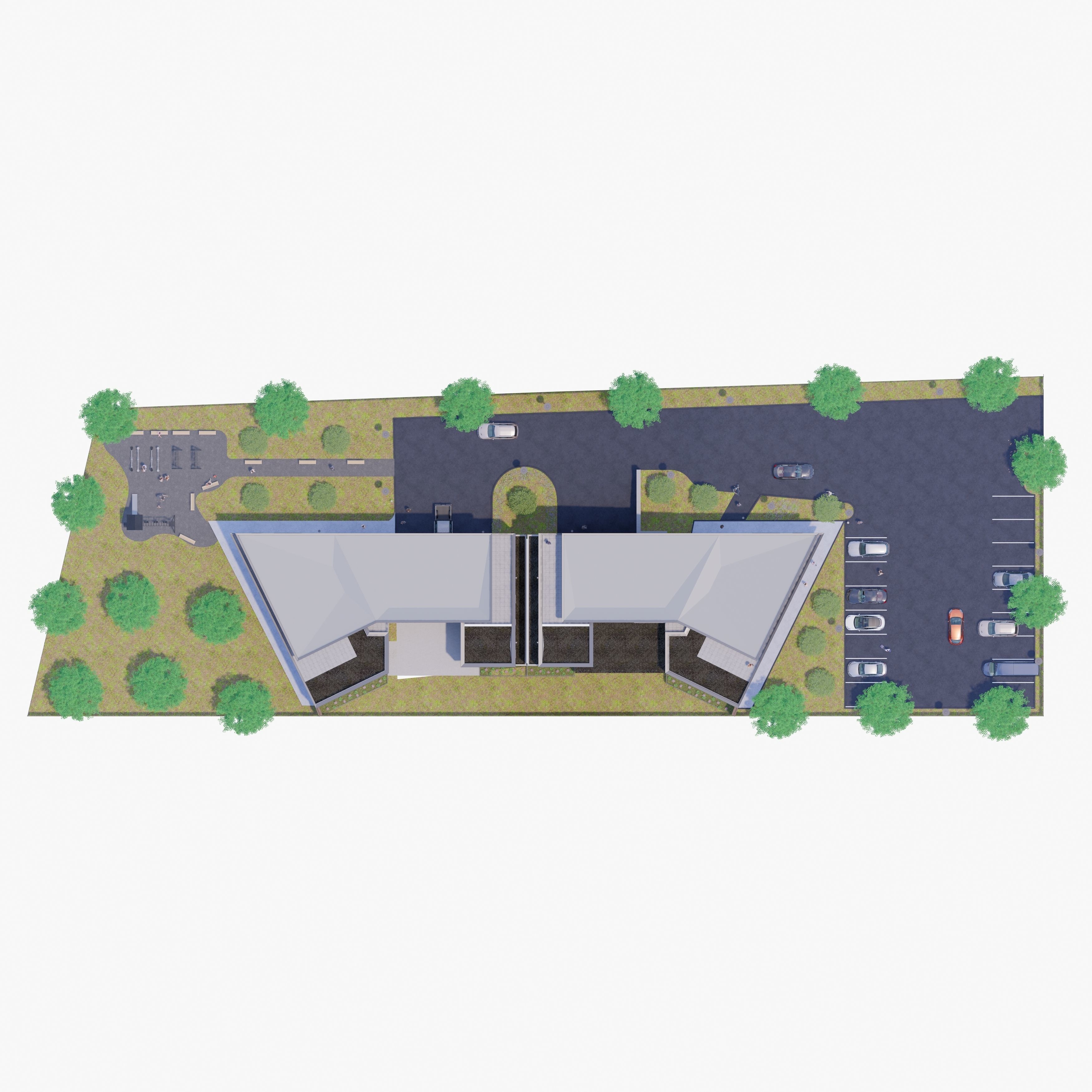 Apartment Building 2 3D model_8