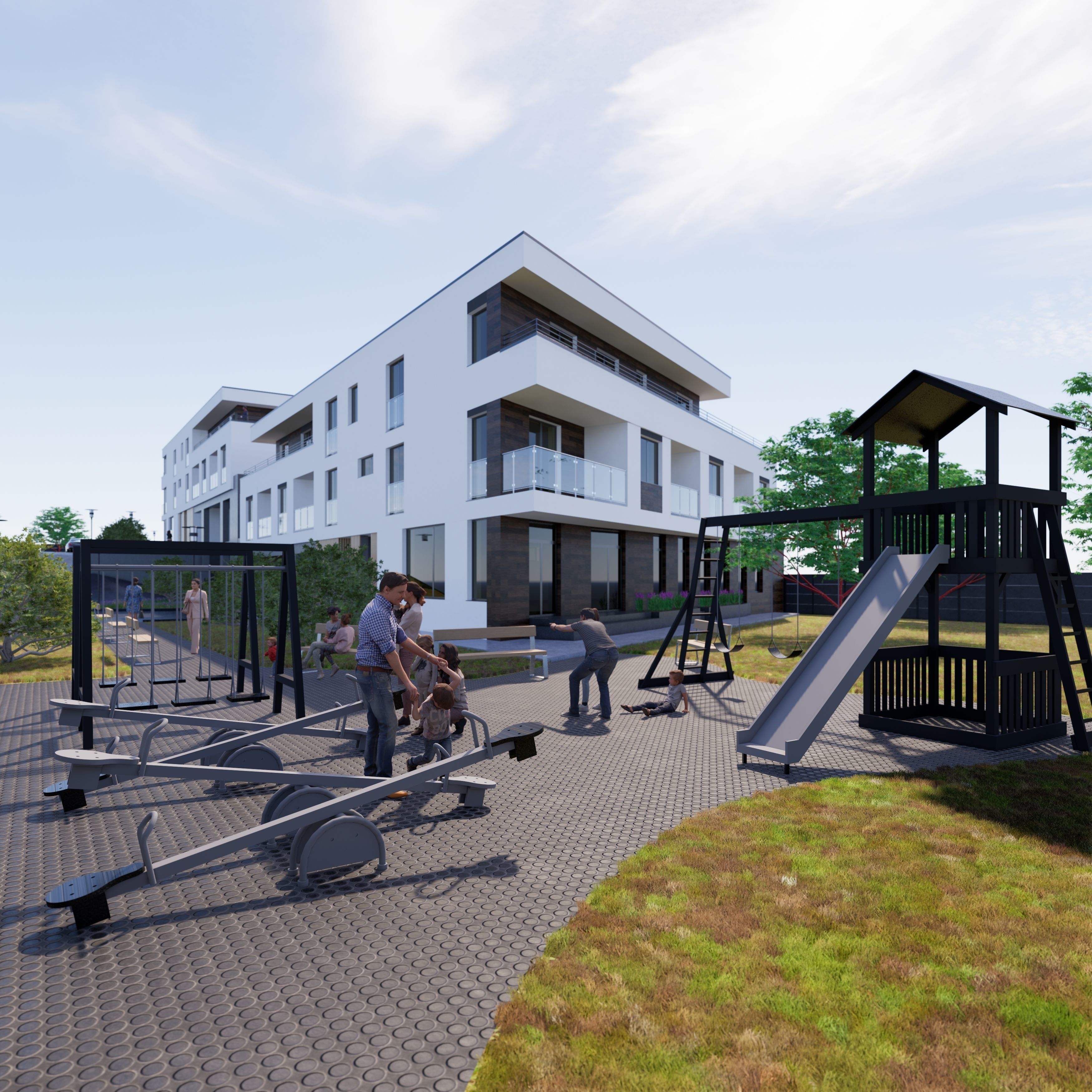 Apartment Building 2 3D model_5