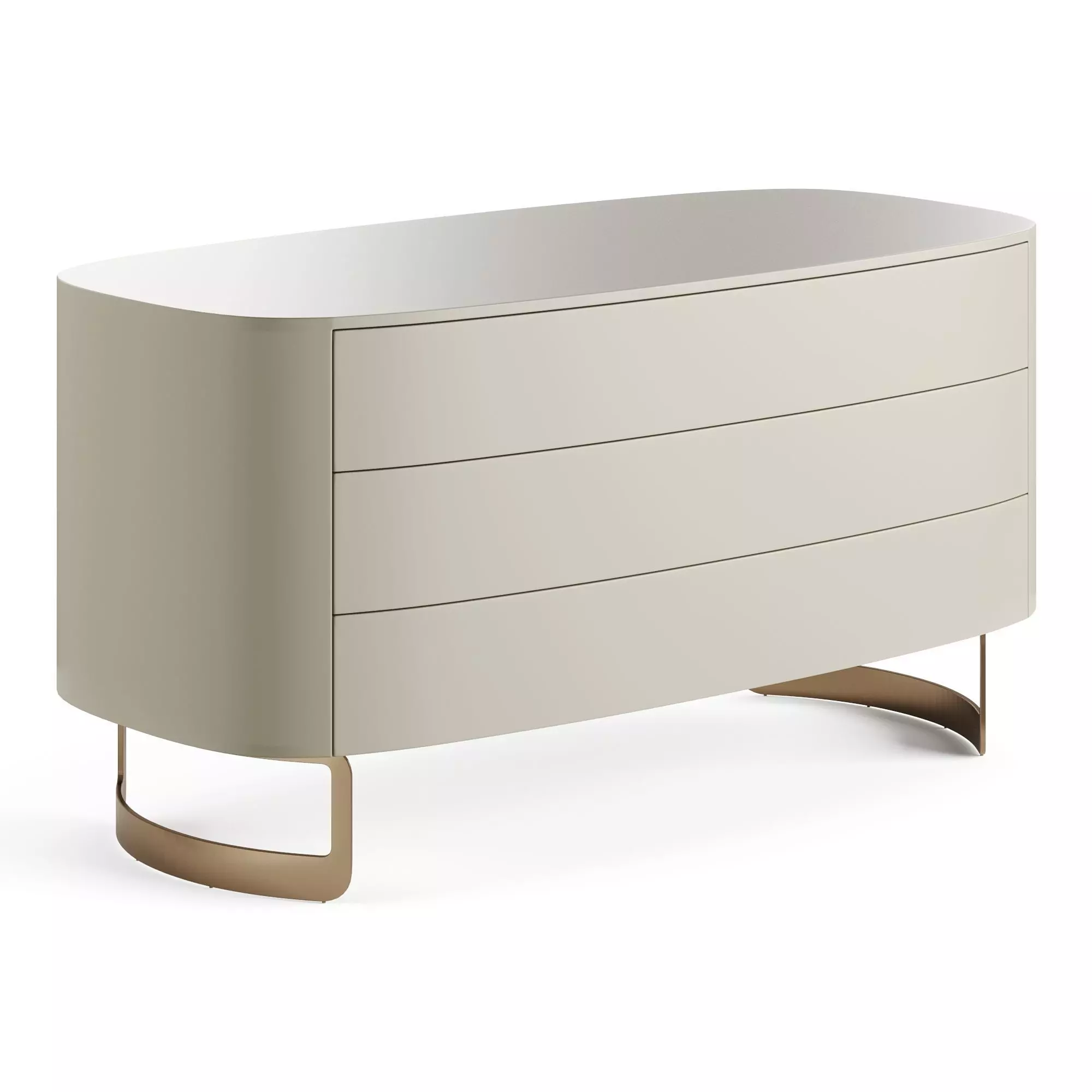 Fendi Moonlight Chest of Drawers Lacquer Low-poly 3D model_0