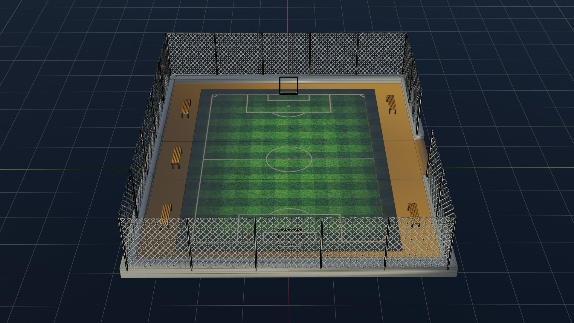 Soccer Stadium Low-poly 3D model_8