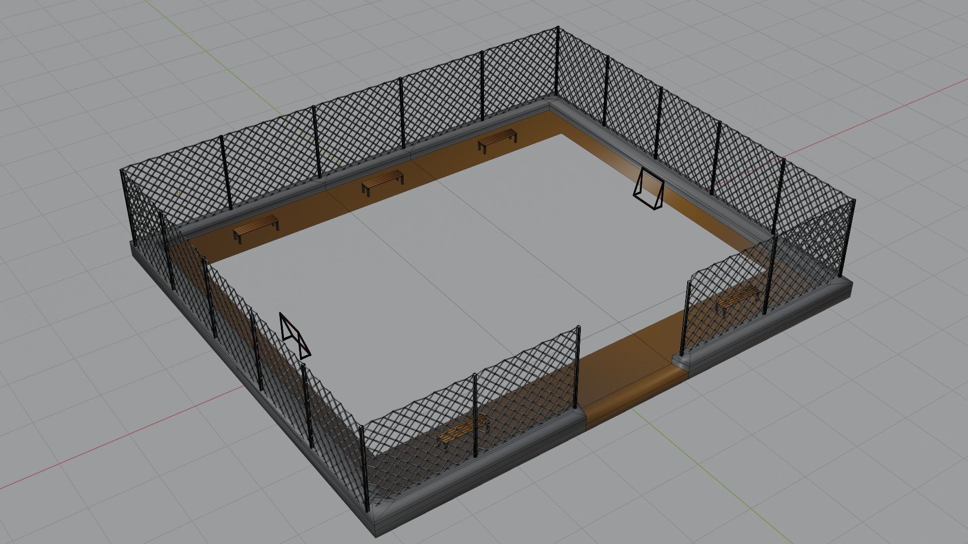 Soccer Stadium Low-poly 3D model_7