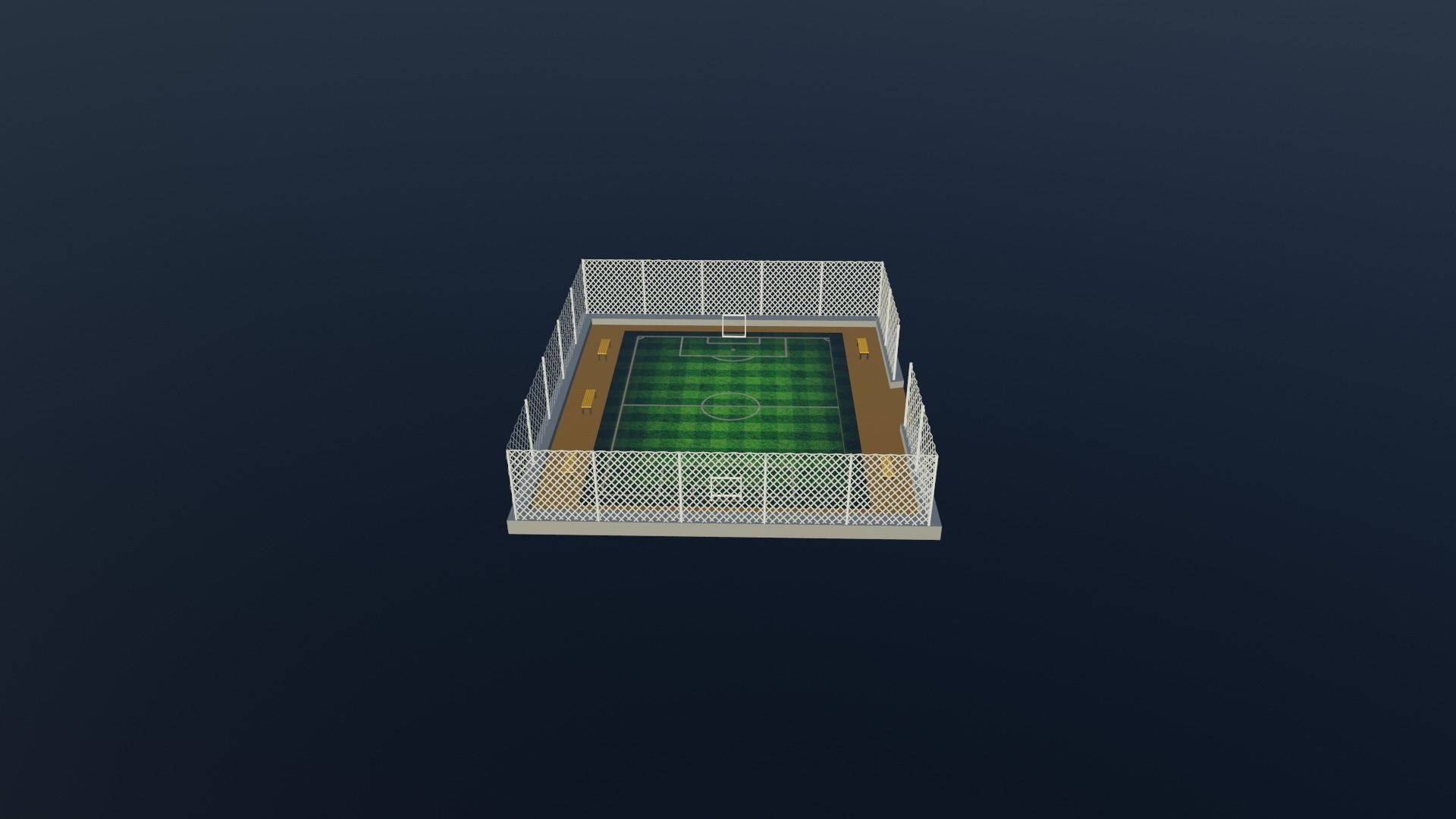 Soccer Stadium Low-poly 3D model_4