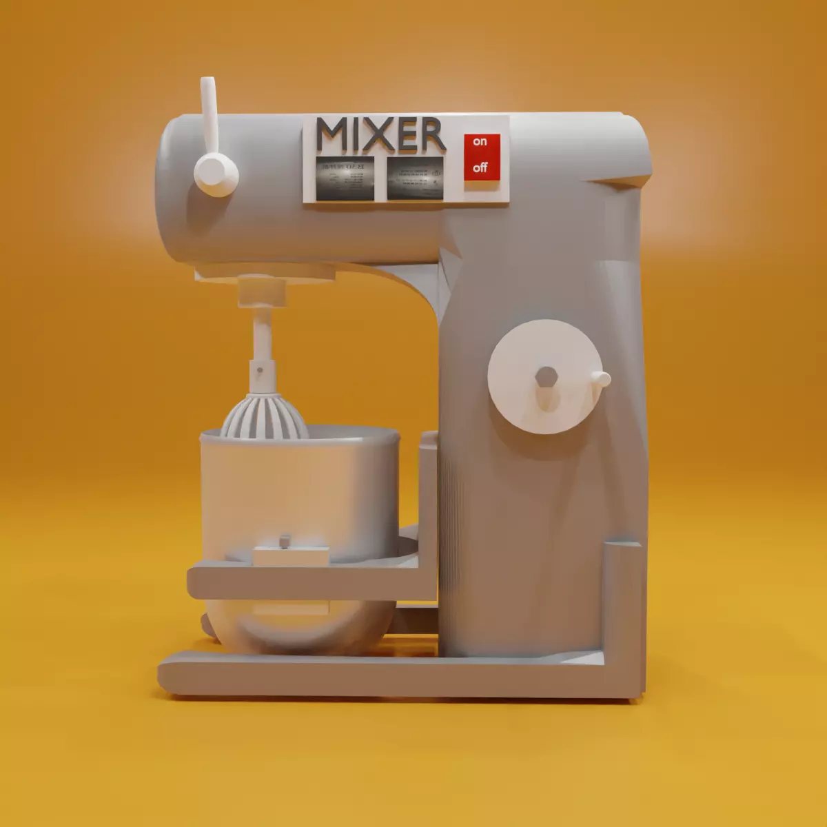 cream mixer 3D model_0