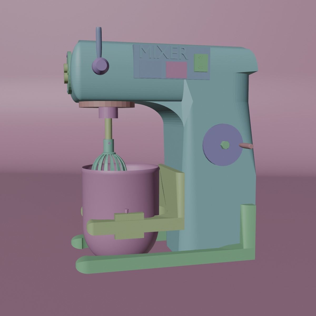 cream mixer 3D model_2