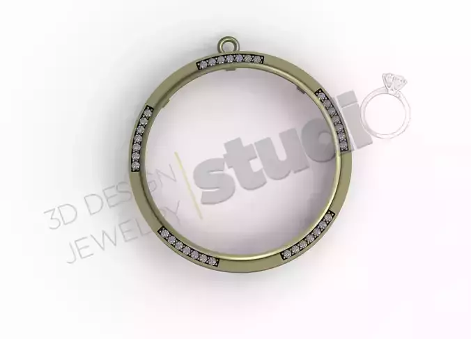 Coin Bezel 1 dollar coin case  3d model