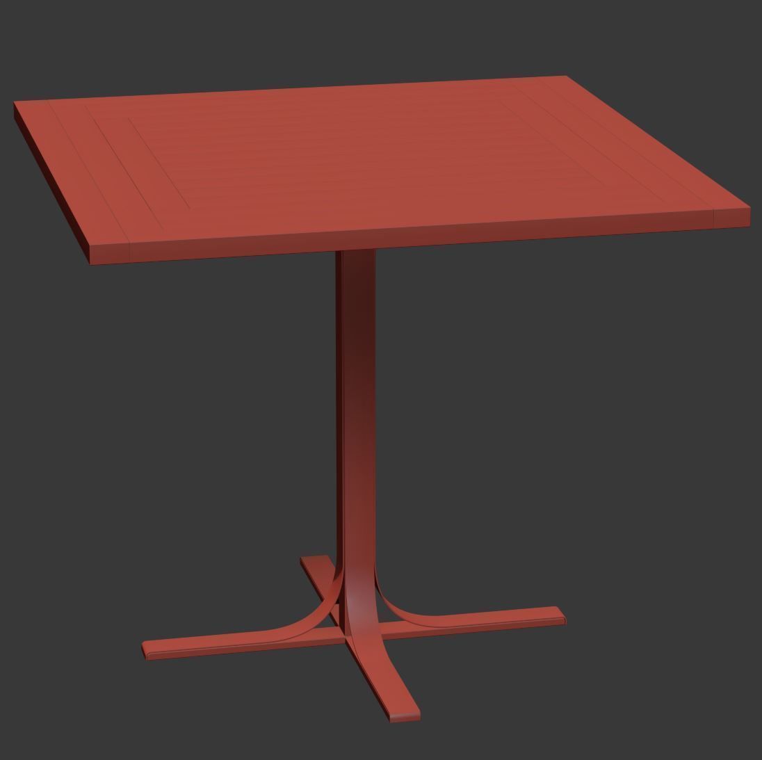 Mila square restaurant table M80 3D model_3