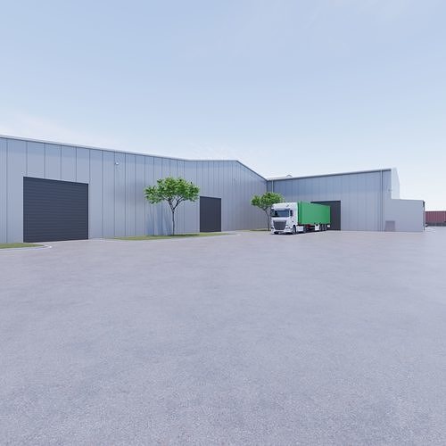 Industrial Hall 1 3D model 5