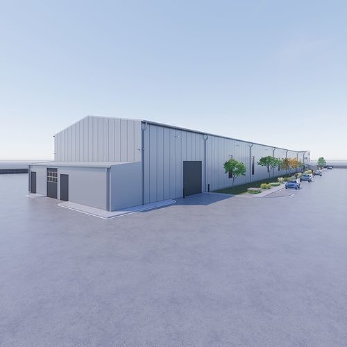 Industrial Hall 1 3D model 4