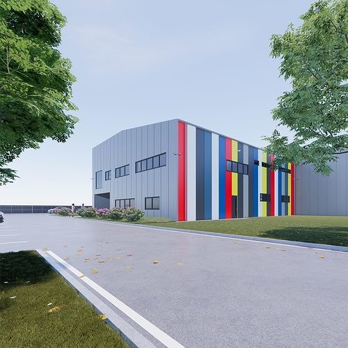 Industrial Hall 1 3D model 6