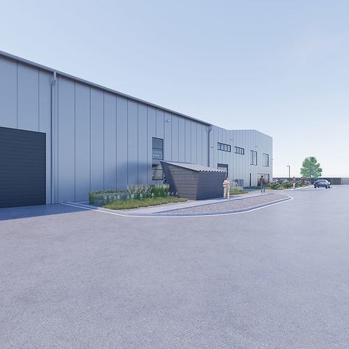 Industrial Hall 1 3D model 3