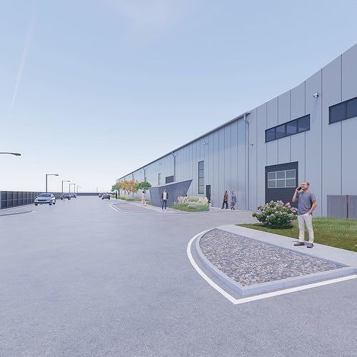 Industrial Hall 1 3D model 2