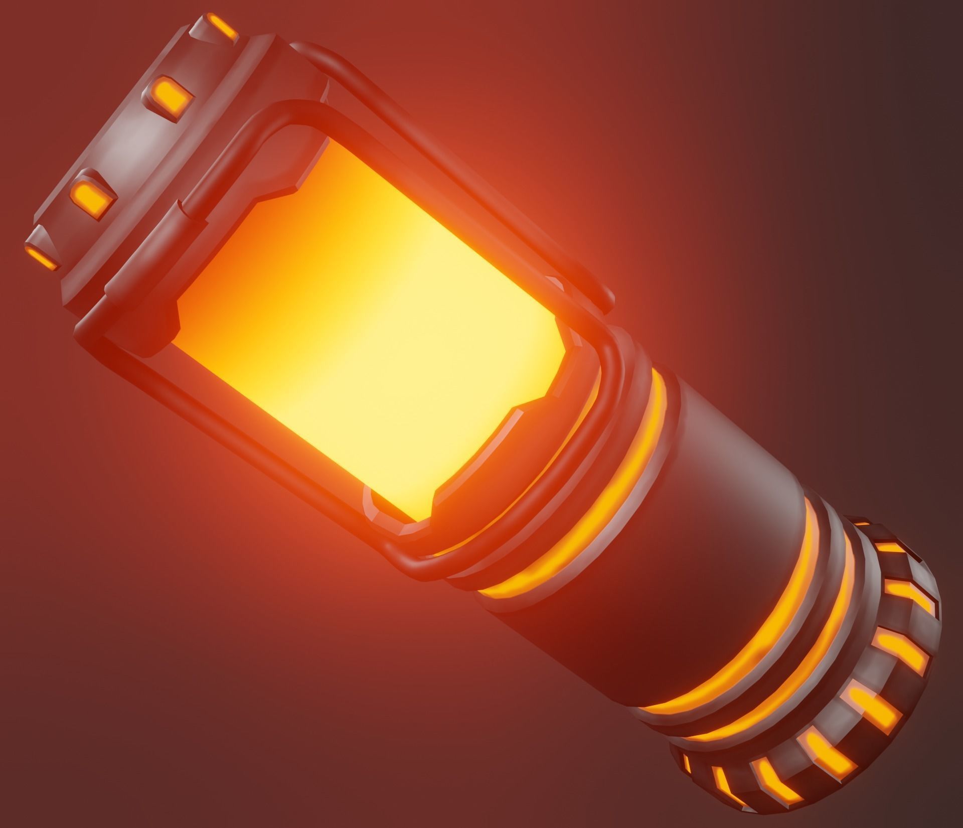 Sci-fi hand lamp Low-poly 3D model_3