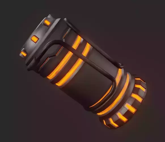 Sci-fi hand lamp Low-poly 3D model