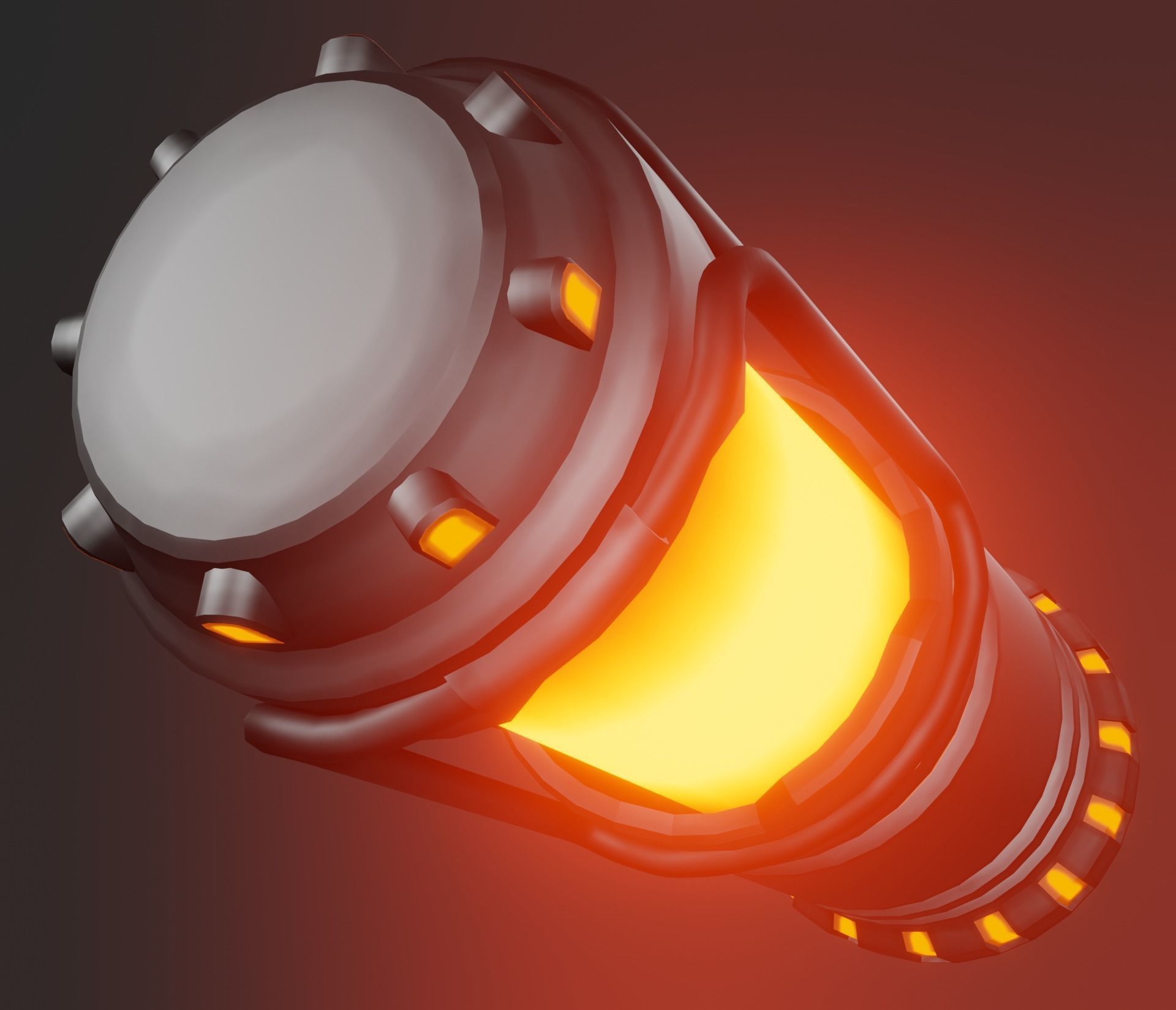 Sci-fi hand lamp Low-poly 3D model_5