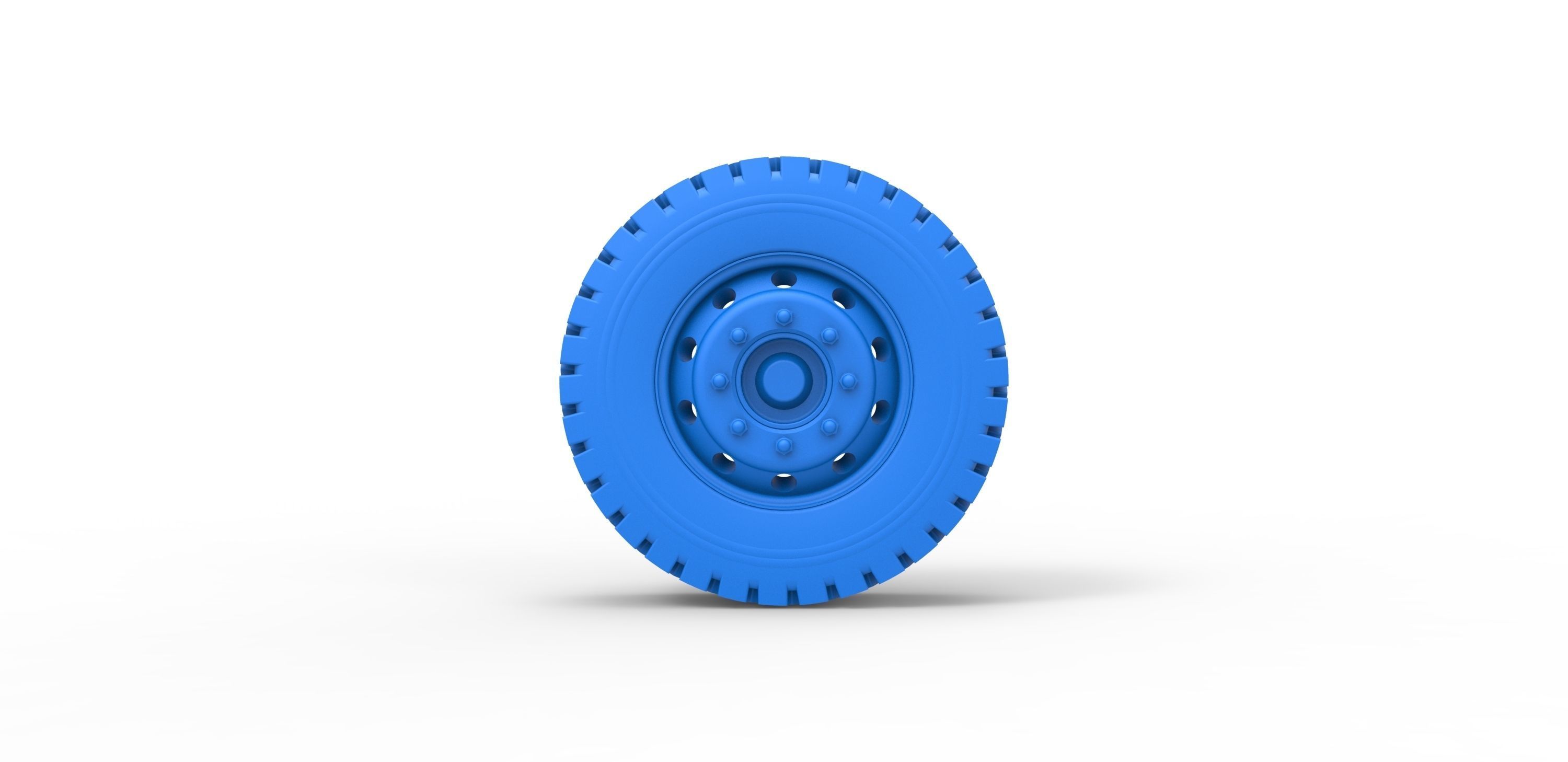 Military truck wheel Scale 1 to 25 3D print model_9