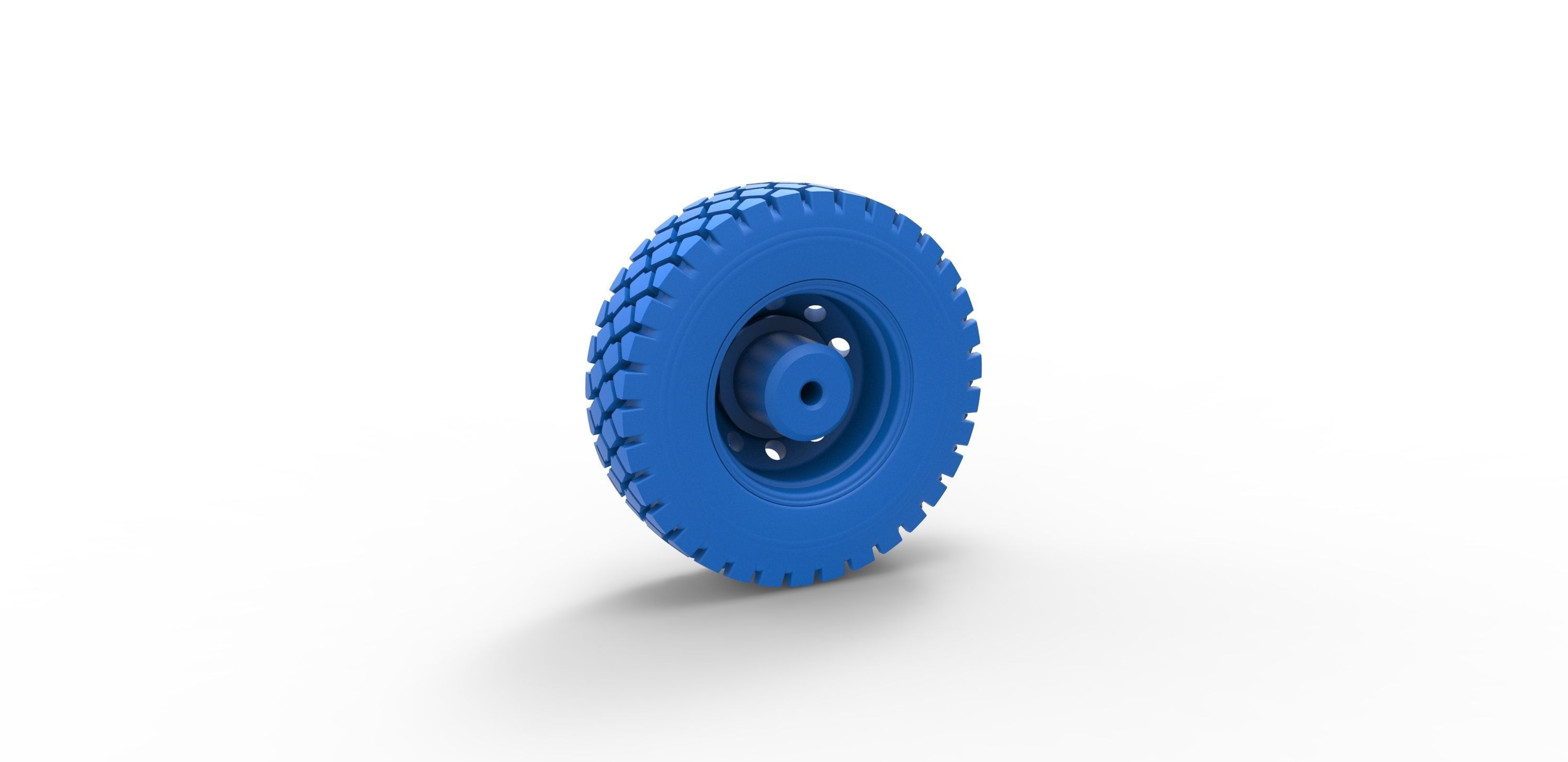 Military truck wheel Scale 1 to 25 3D print model_10