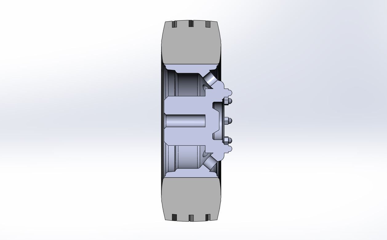 Military truck wheel Scale 1 to 25 3D print model_13