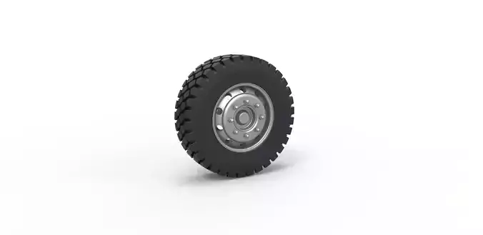 Military truck wheel Scale 1 to 25 3D print model