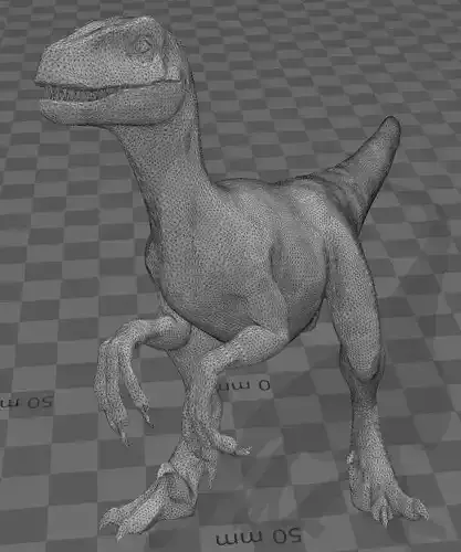 Velociraptor dinosaur 3D print model