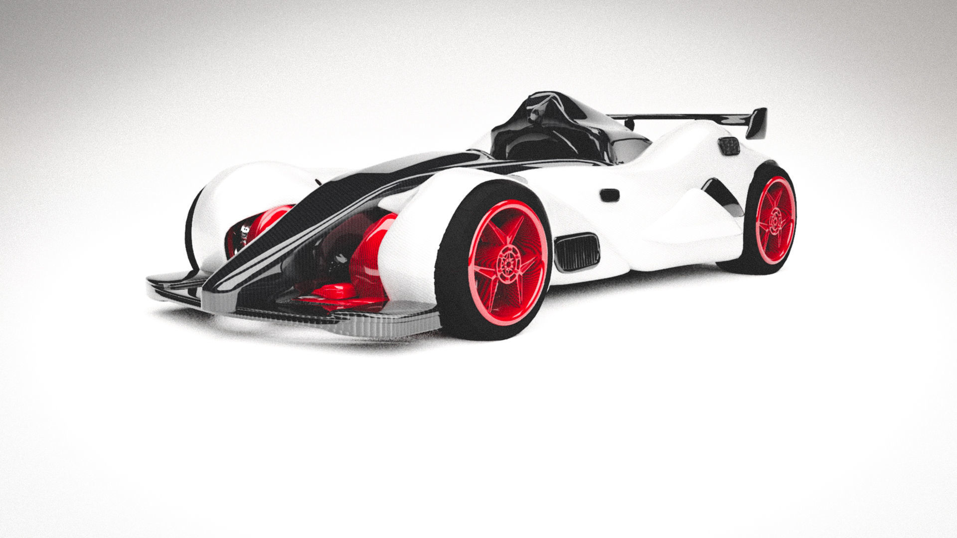 CONCEPT SPORT CAR white CARBON 3D model 3D model_4