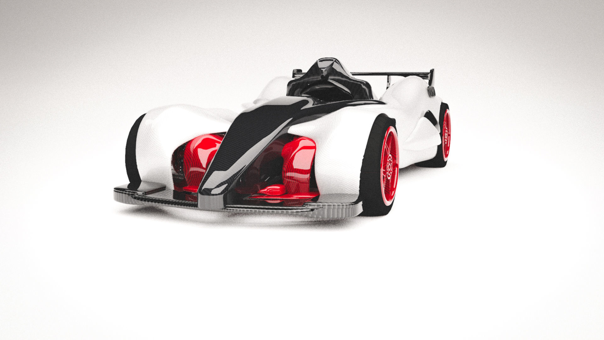 CONCEPT SPORT CAR white CARBON 3D model 3D model_5