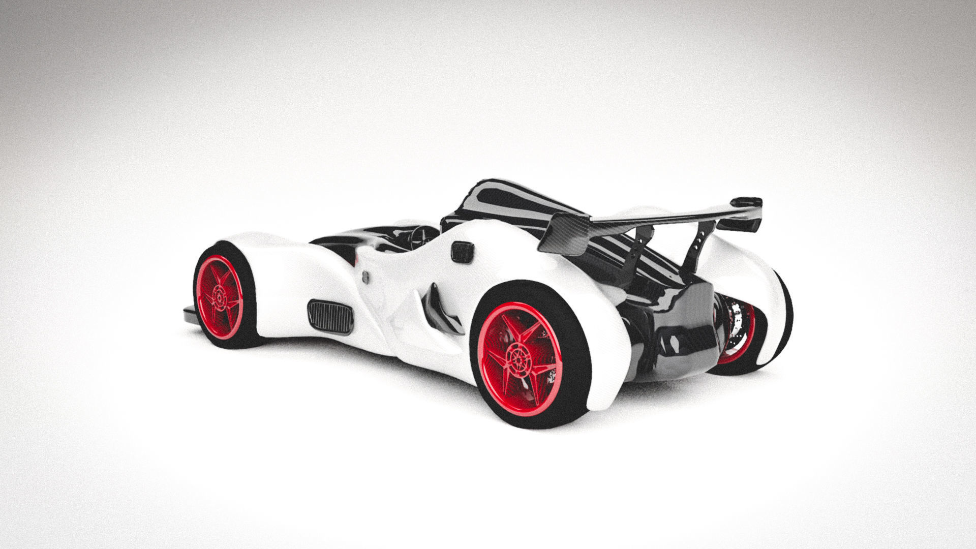 CONCEPT SPORT CAR white CARBON 3D model 3D model_2