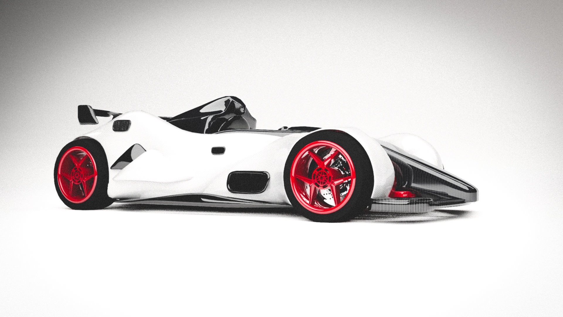 CONCEPT SPORT CAR white CARBON 3D model 3D model_9