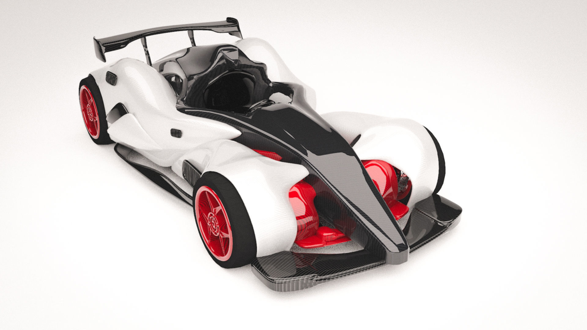 CONCEPT SPORT CAR white CARBON 3D model 3D model_6