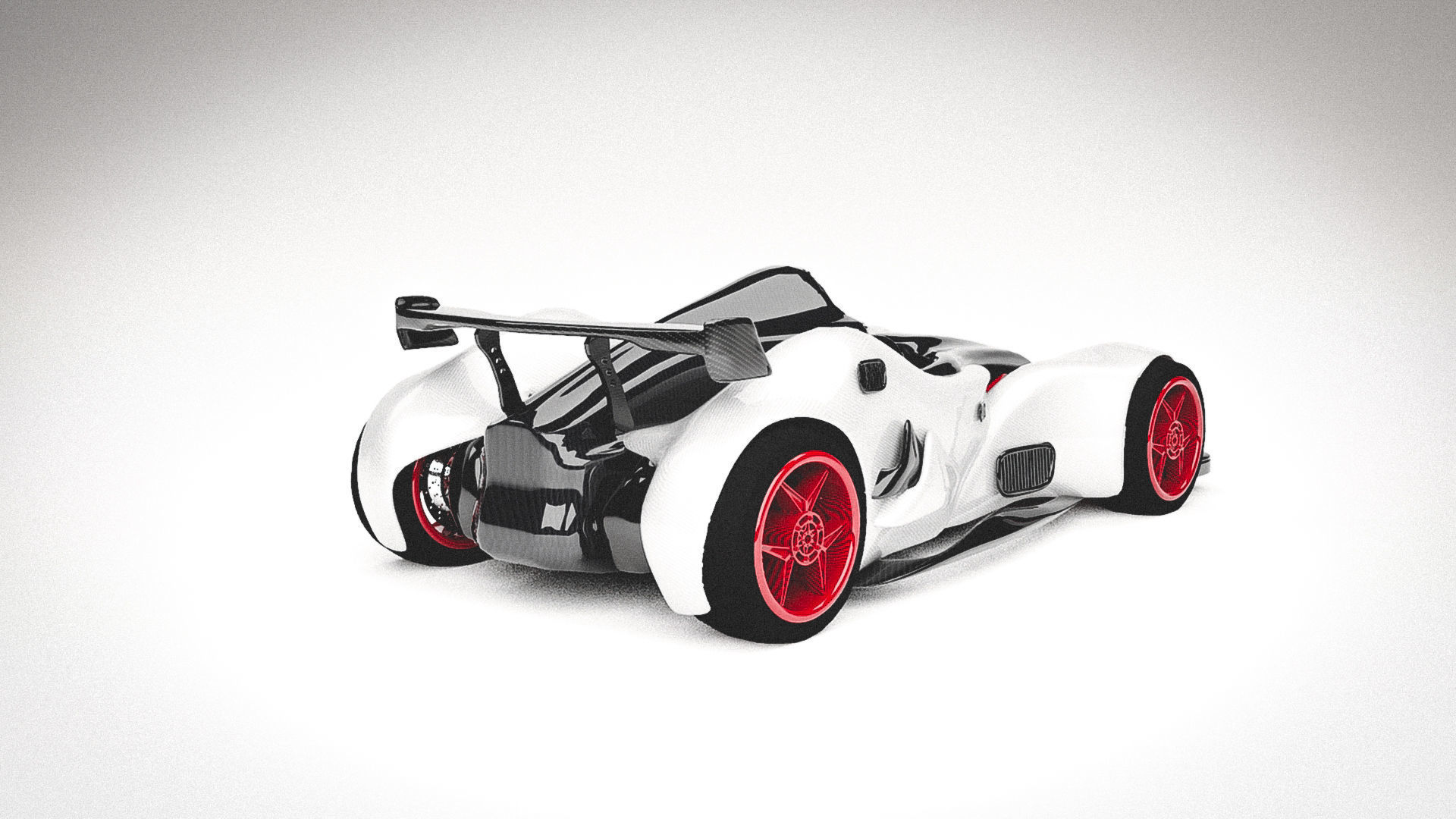 CONCEPT SPORT CAR white CARBON 3D model 3D model_10