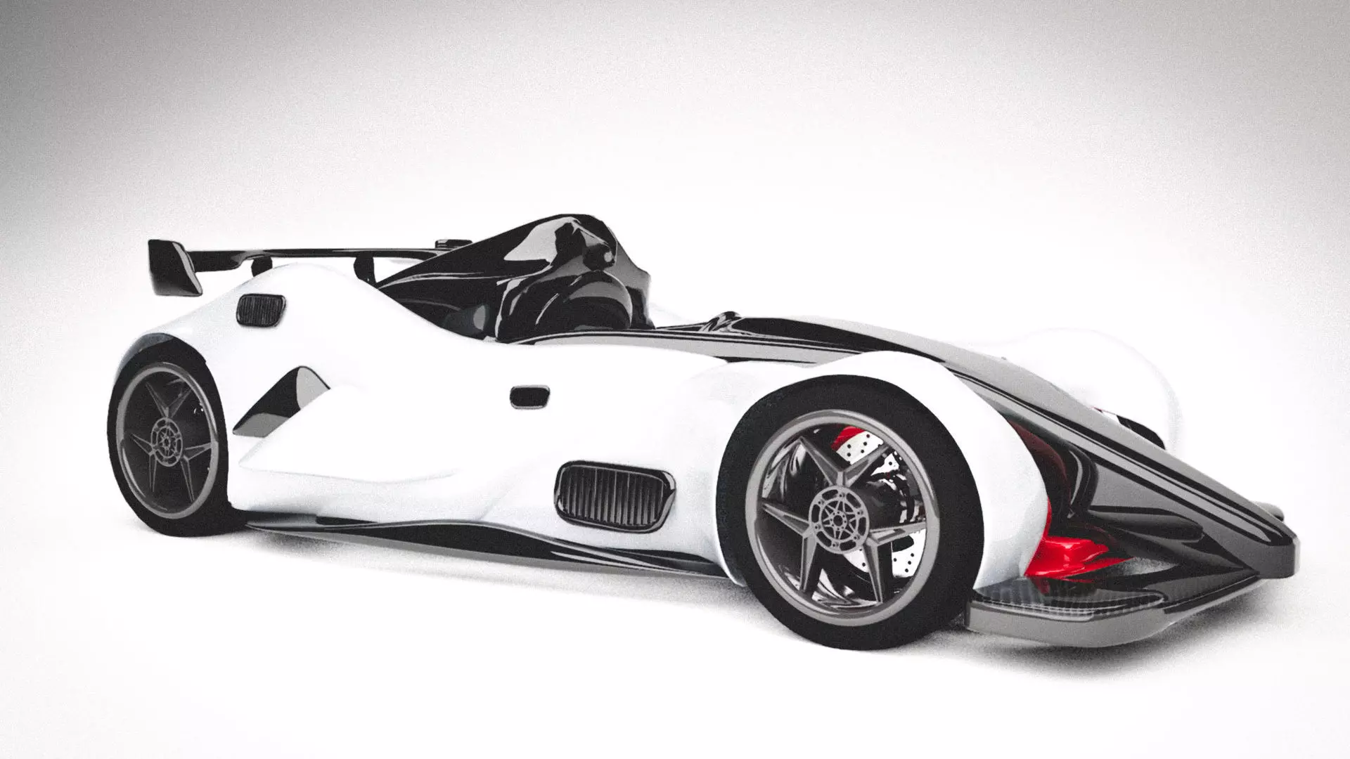 CONCEPT SPORT CAR white CARBON 3D model 3D model_0