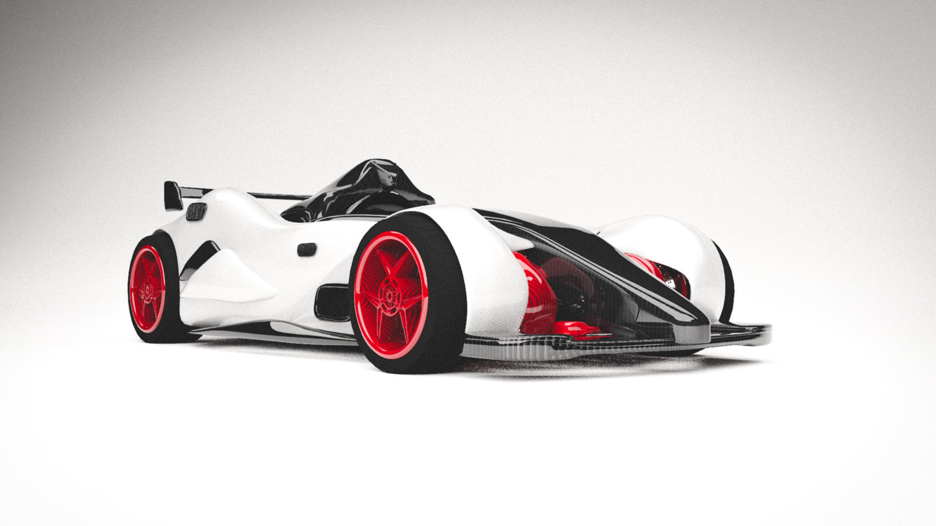 CONCEPT SPORT CAR white CARBON 3D model 3D model_8