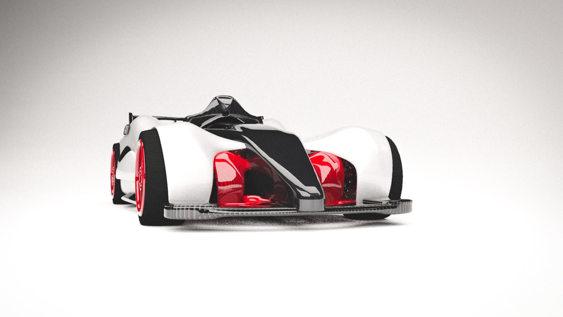 CONCEPT SPORT CAR white CARBON 3D model 3D model_7