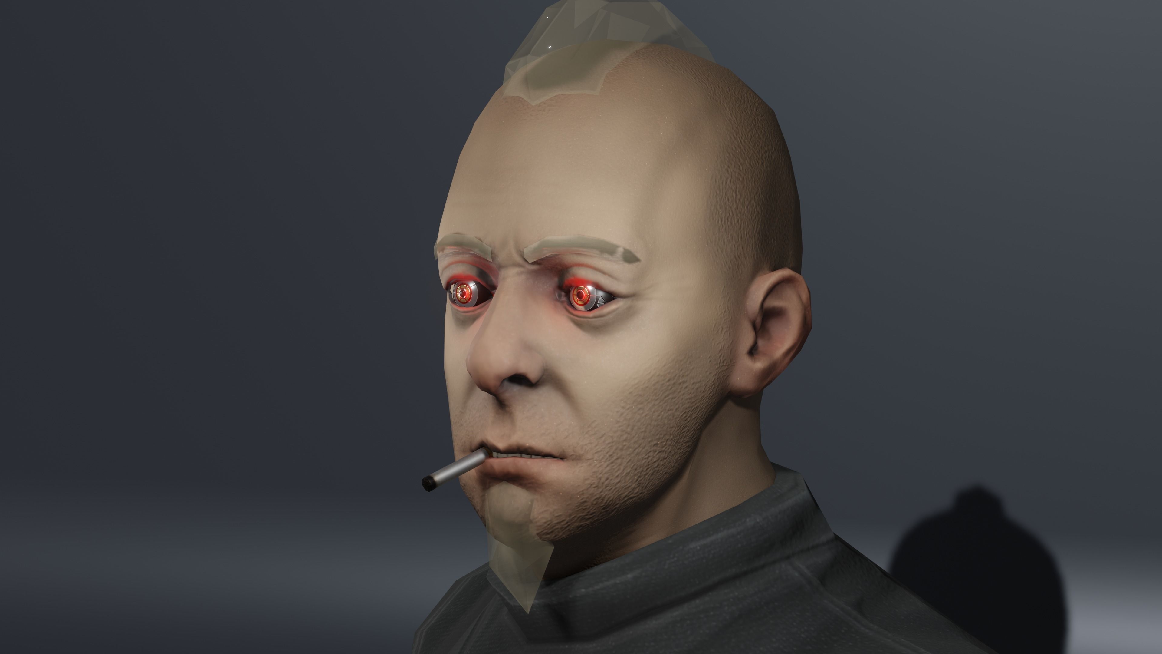 Prosthetic eye 1 Low-poly 3D model_2