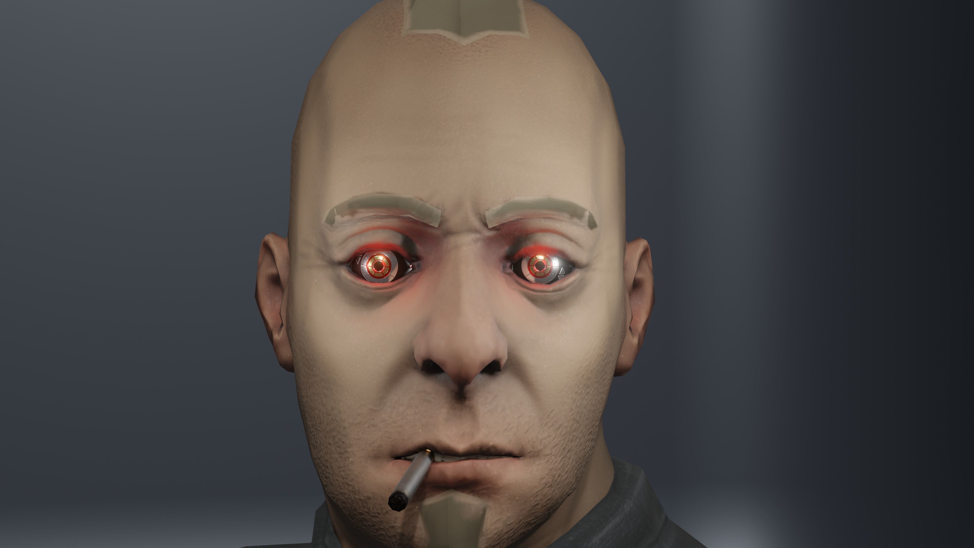 Prosthetic eye 1 Low-poly 3D model_1