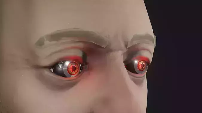 Prosthetic eye 1 Low-poly 3D model