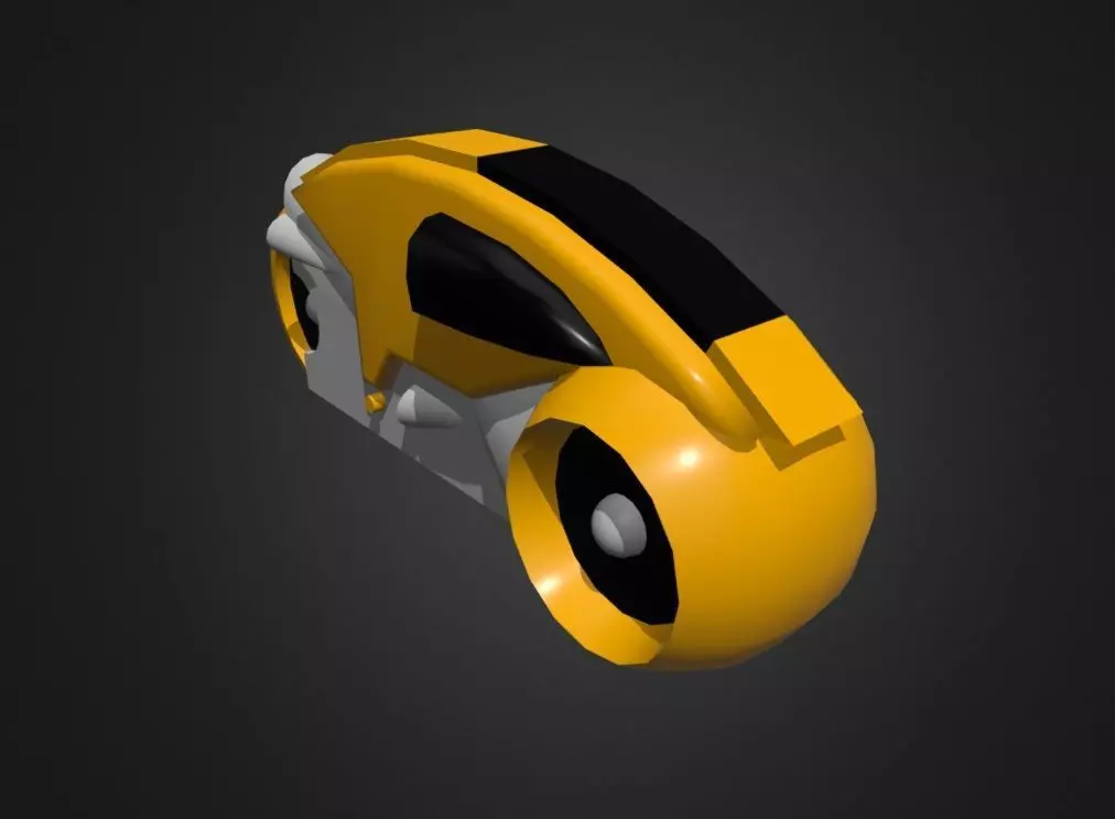 Tron Lightcycle Low-poly 3D model_0