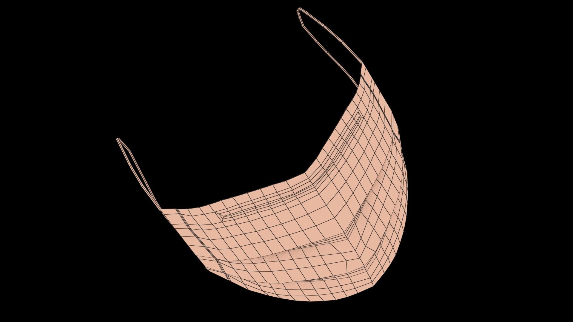 3 layer Disposable Mask PBR Low-poly 3D model_21