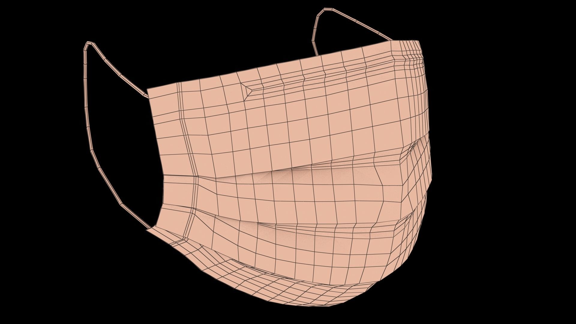 3 layer Disposable Mask PBR Low-poly 3D model_15