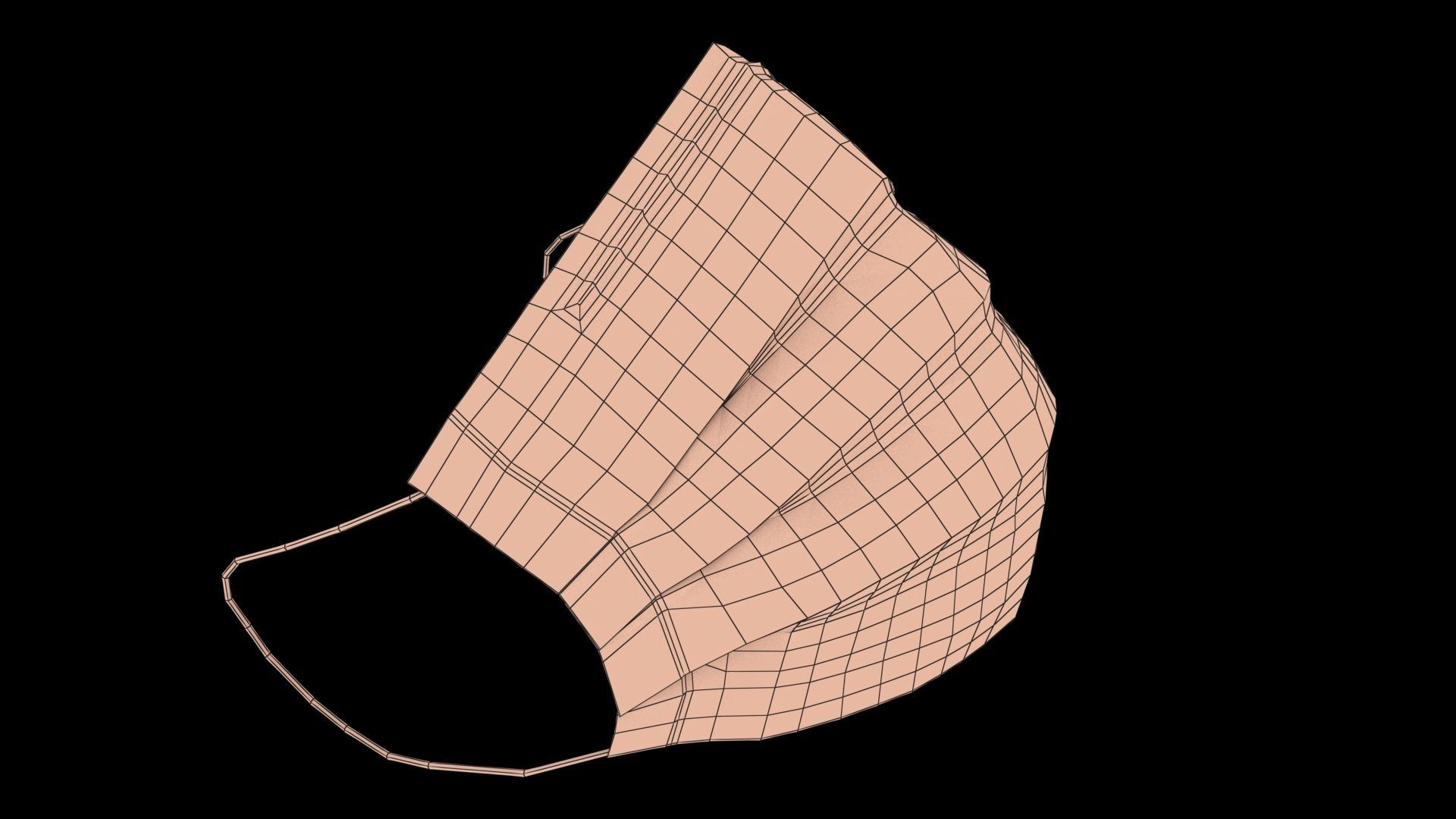 3 layer Disposable Mask PBR Low-poly 3D model_23