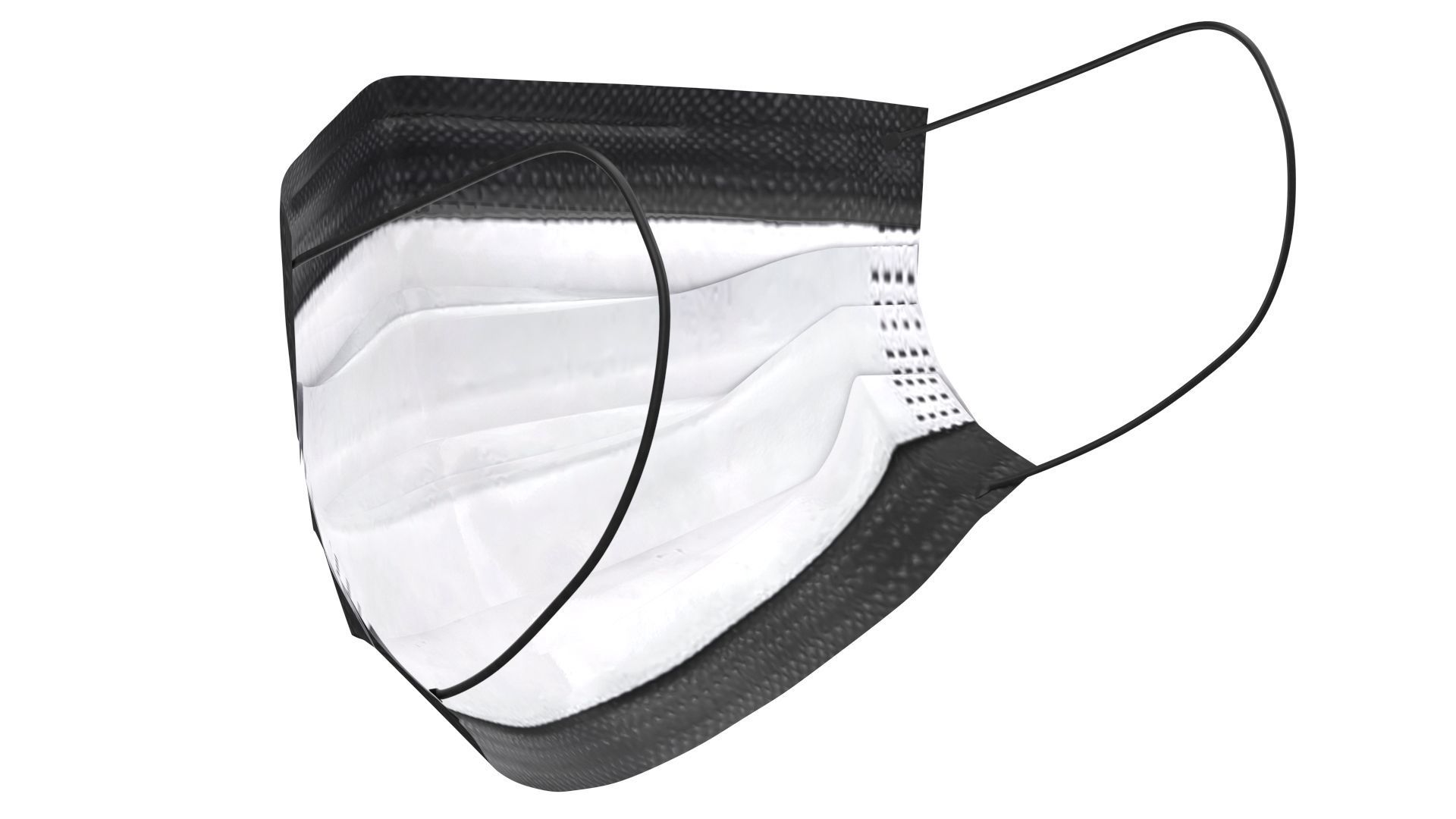 3 layer Disposable Mask PBR Low-poly 3D model_5