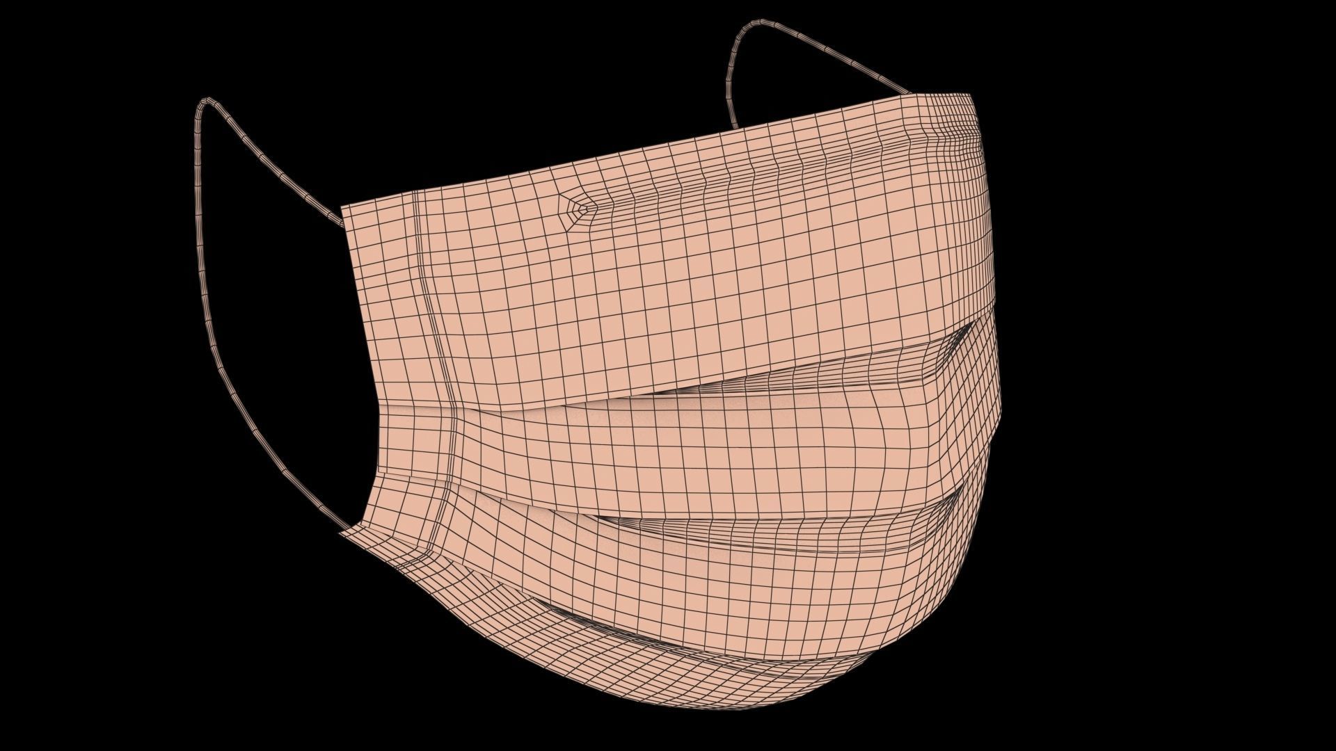 3 layer Disposable Mask PBR Low-poly 3D model_14
