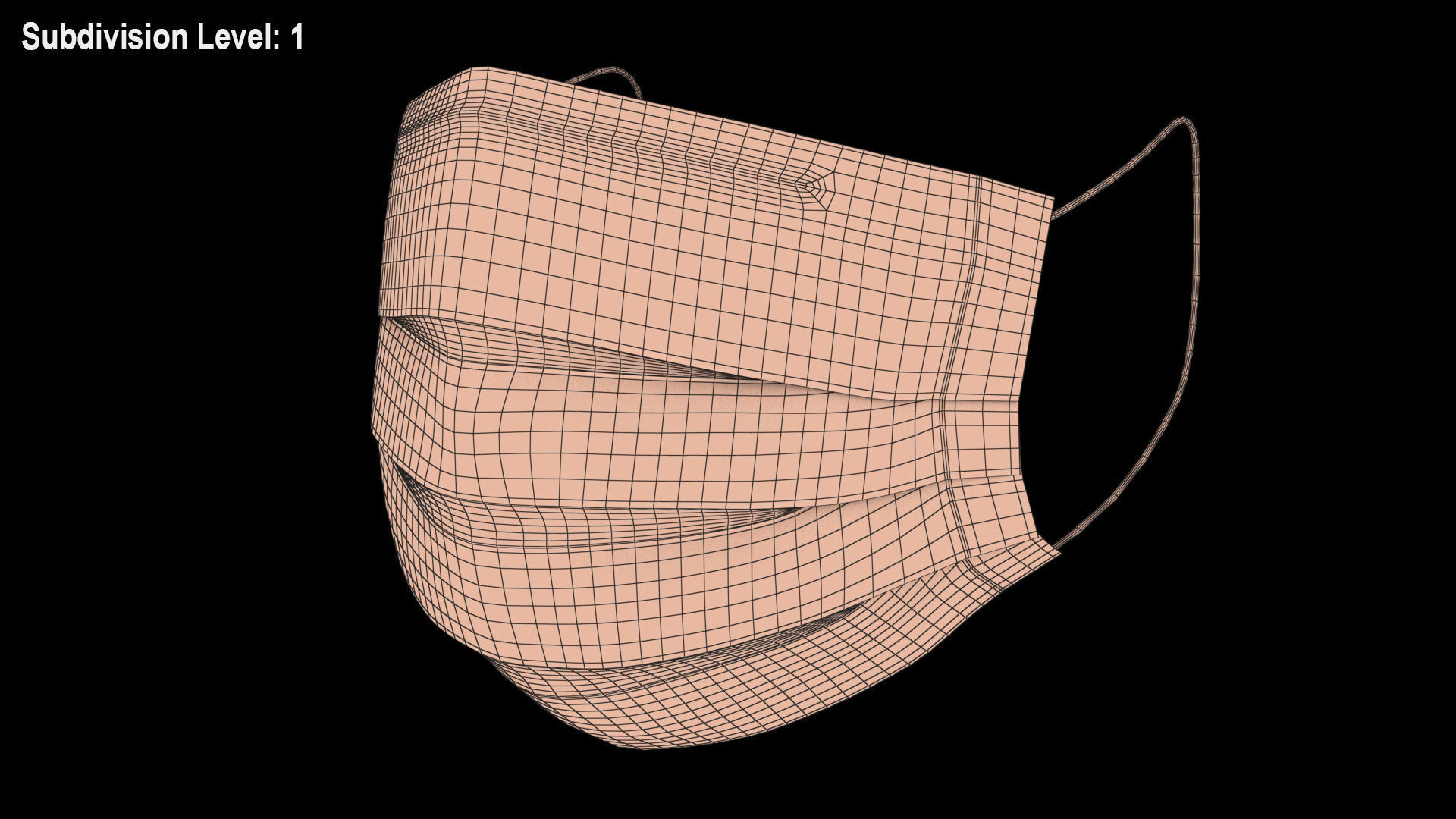 3 layer Disposable Mask PBR Low-poly 3D model_12