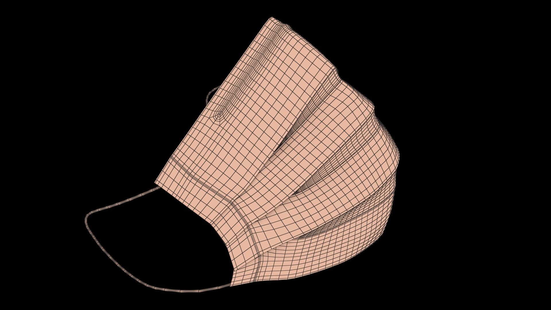 3 layer Disposable Mask PBR Low-poly 3D model_22