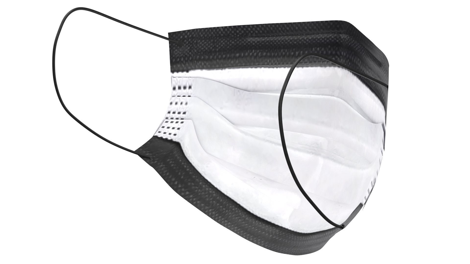 3 layer Disposable Mask PBR Low-poly 3D model_4