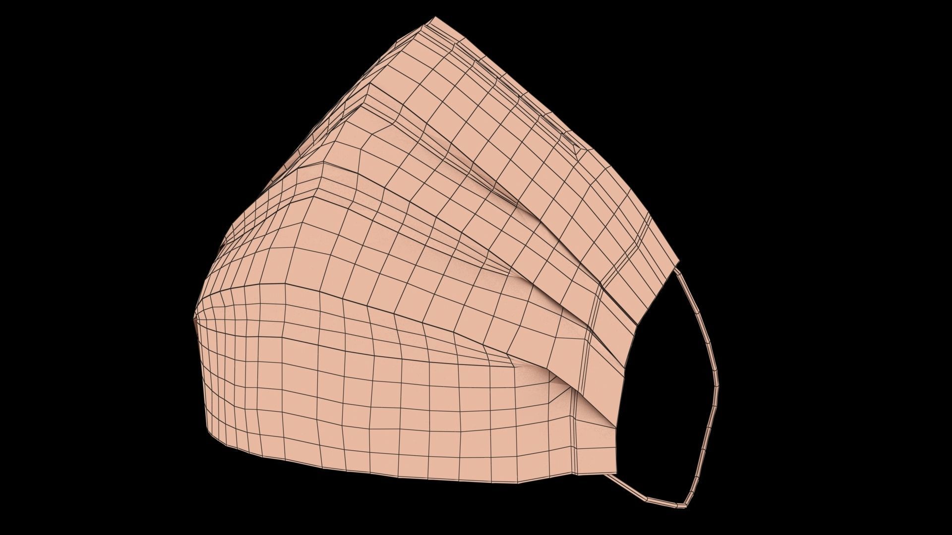 3 layer Disposable Mask PBR Low-poly 3D model_19