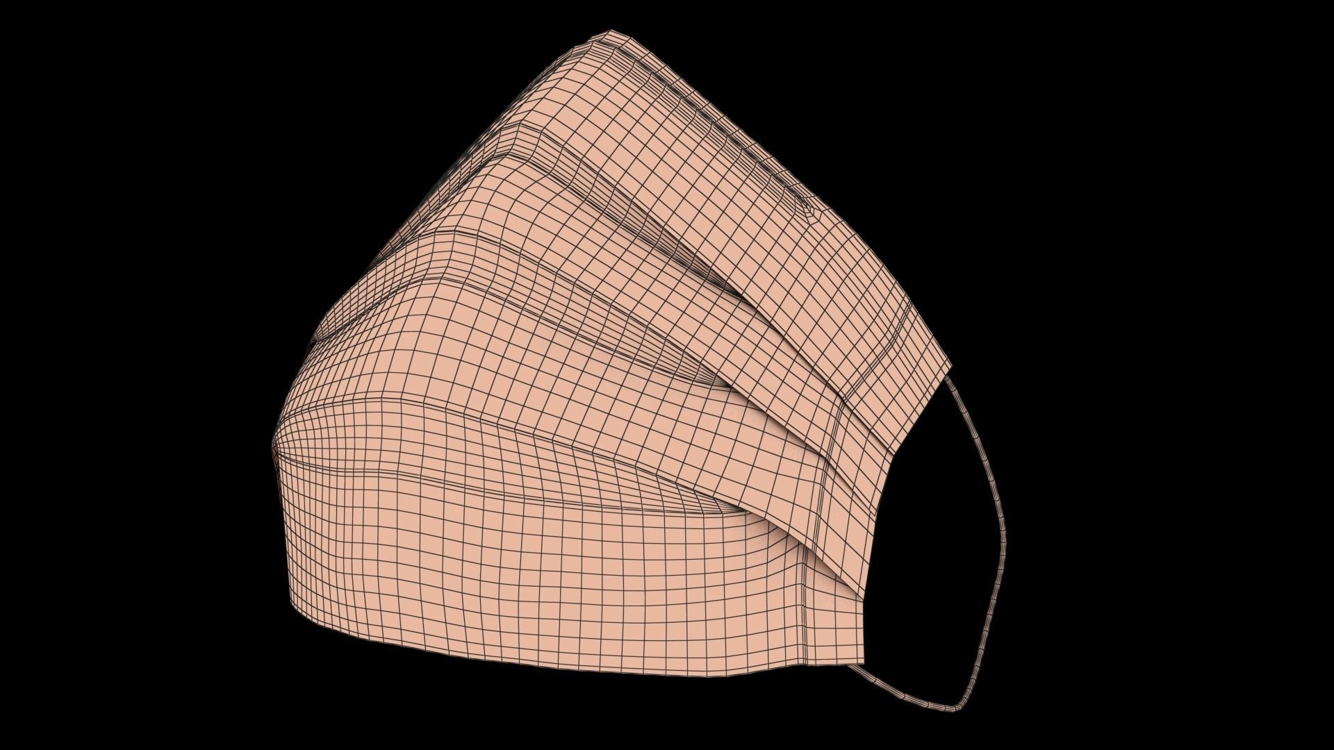 3 layer Disposable Mask PBR Low-poly 3D model_18