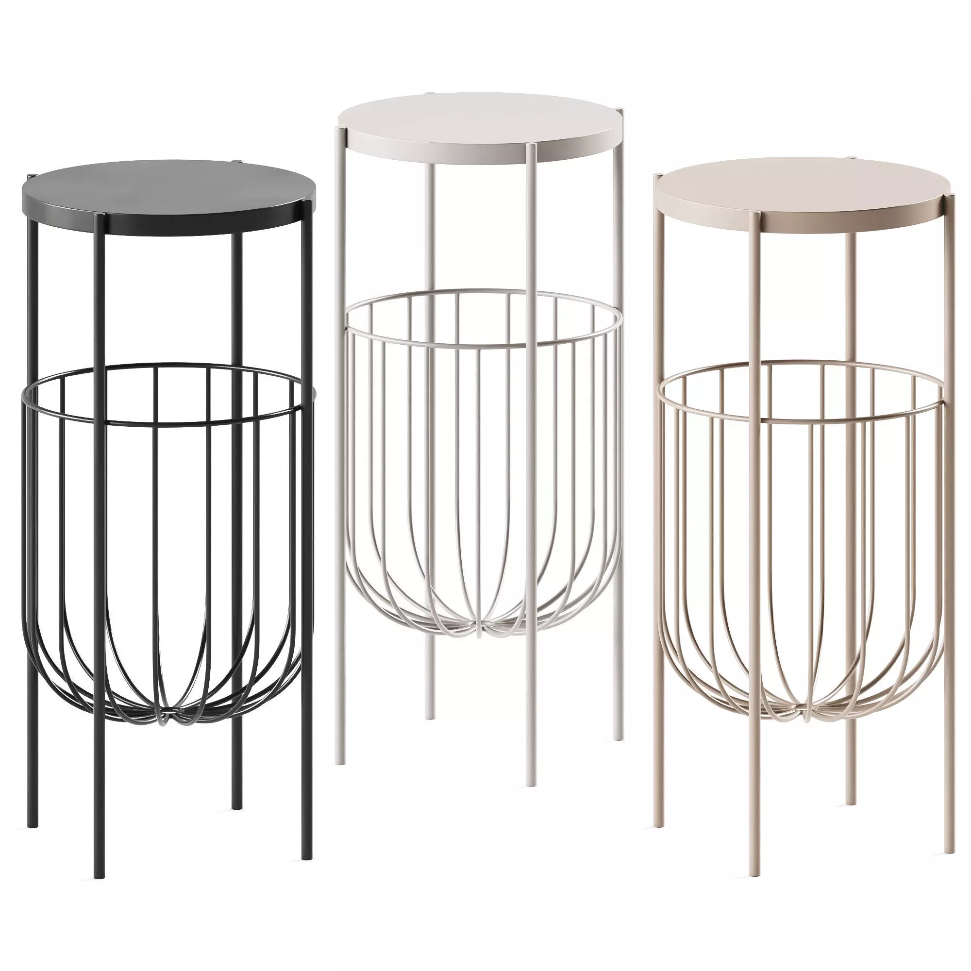 Eyrie Console Table Round by Hubsch Interior 3D model_0